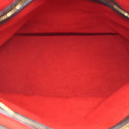 Louis Vuitton Damier Handbag Brown Red Gold Pouch — view 6