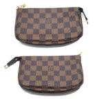 Louis Vuitton Damier Handbag Brown Red Gold Pouch — view 4
