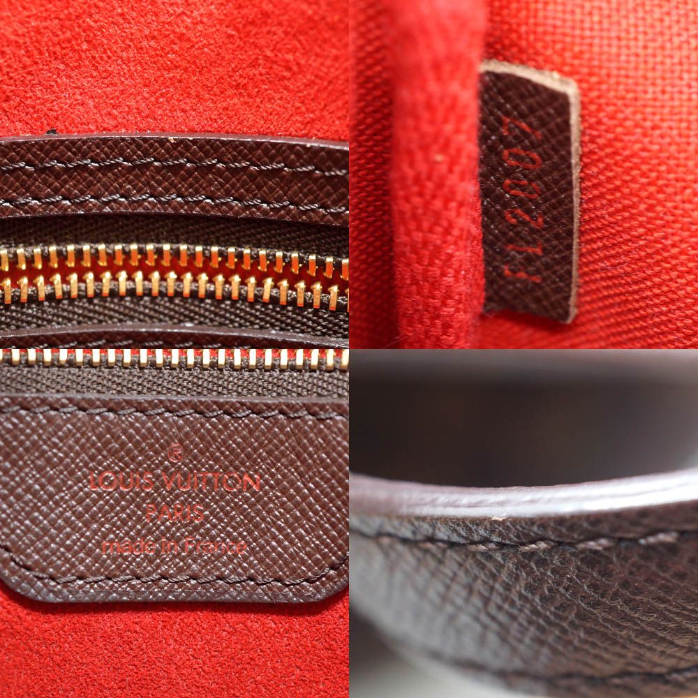 Louis Vuitton Damier Handbag Brown Red Gold Pouch — view 9