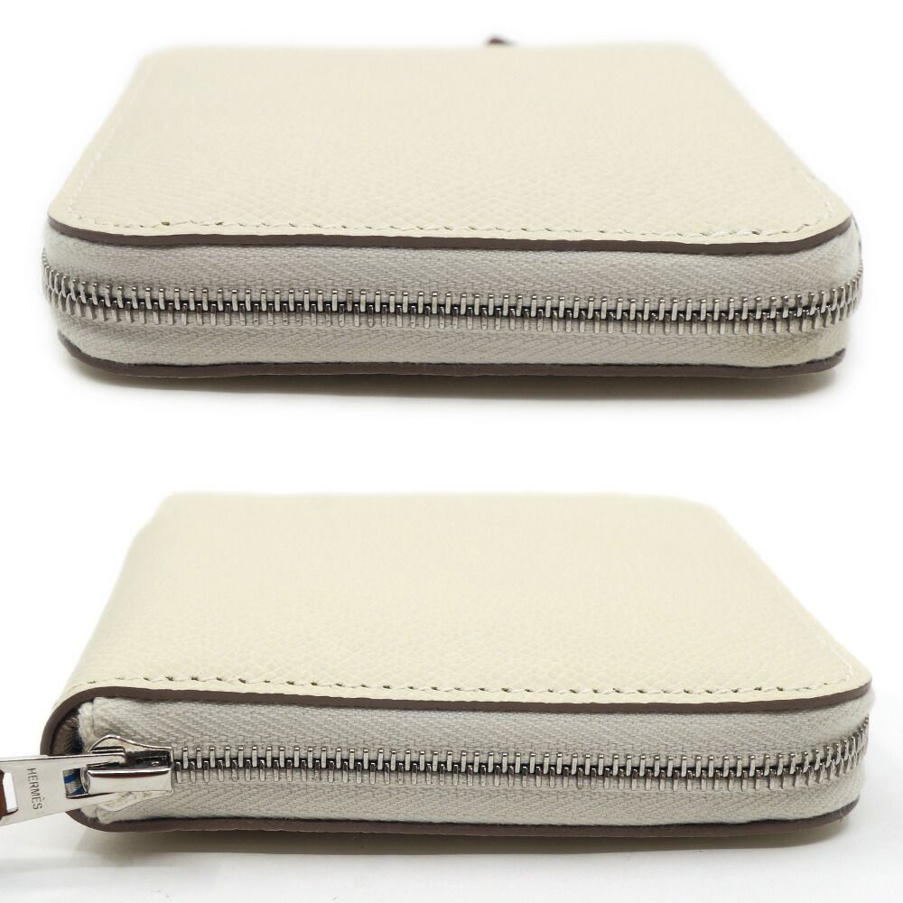 Hermes Azap Silk in Compact Epsom Coin Case Nata Ivory White — view 4