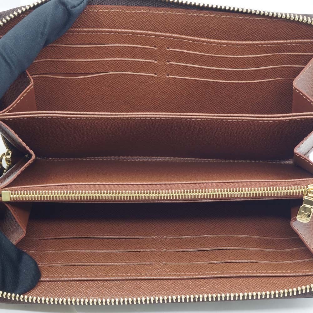 Louis Vuitton Zippy Wallet Coin Purse Brown Monogram Gold — view 6
