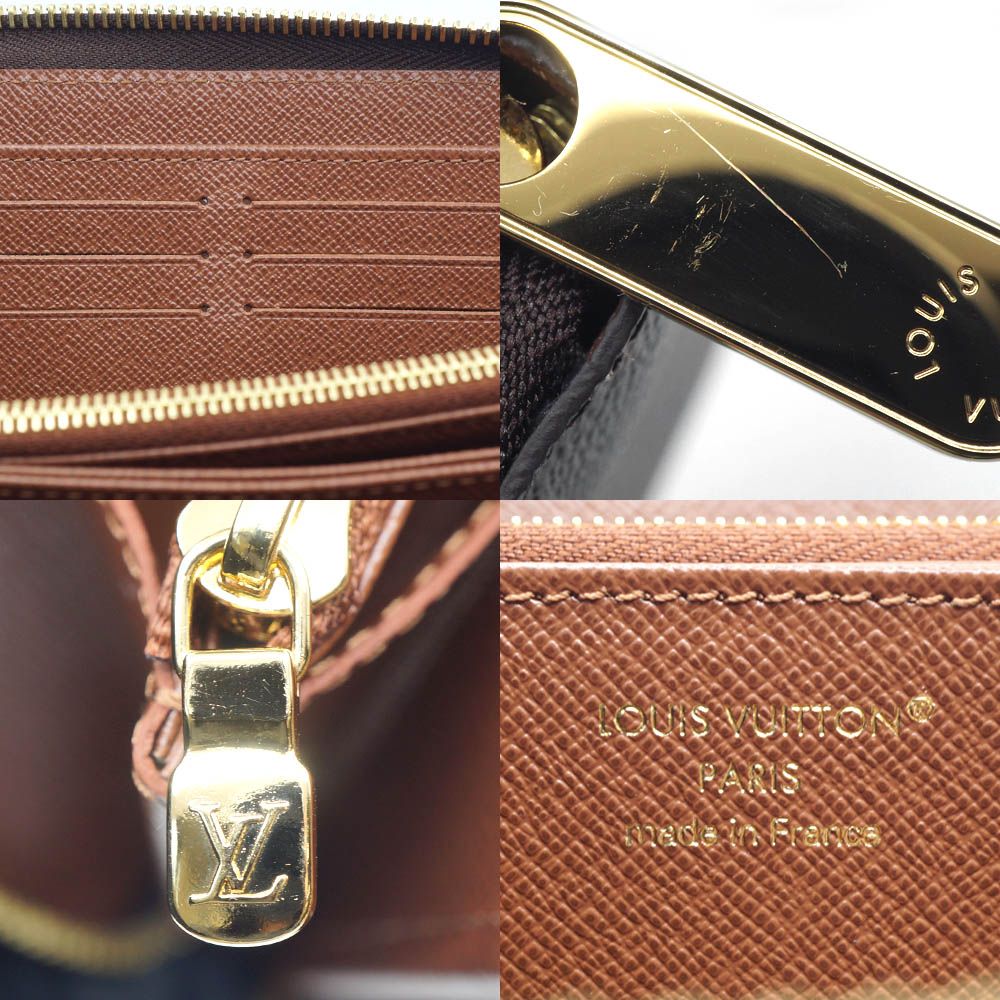 Louis Vuitton Zippy Wallet Coin Purse Brown Monogram Gold — view 9