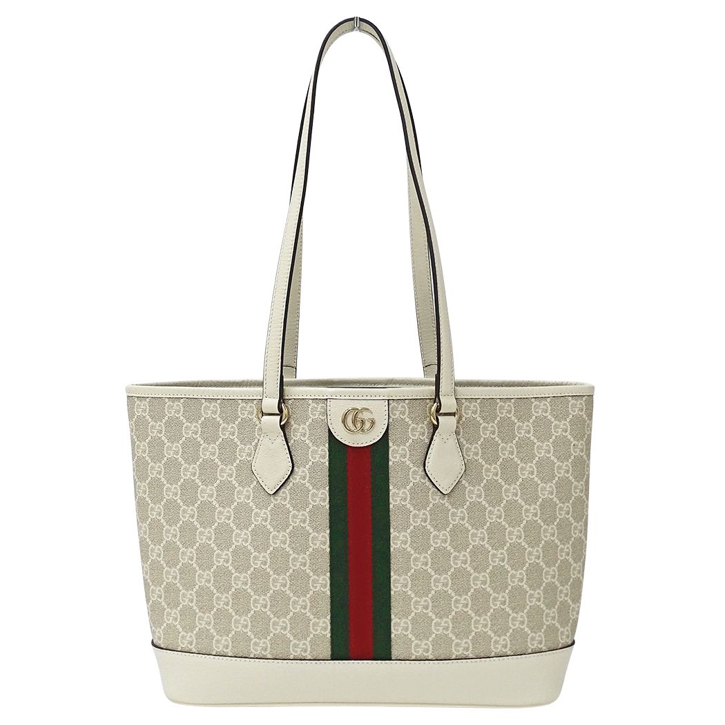 Gucci Ophidia Tote GG Supreme Beige White