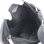 Prada Tessuto Nylon Triangle Logo Leather Shoulder Bag Crossbody Messenger — view 7