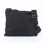 Prada Tessuto Nylon Triangle Logo Leather Shoulder Bag Crossbody Messenger — view 3