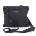 Prada Tessuto Nylon Triangle Logo Leather Shoulder Bag Crossbody Messenger