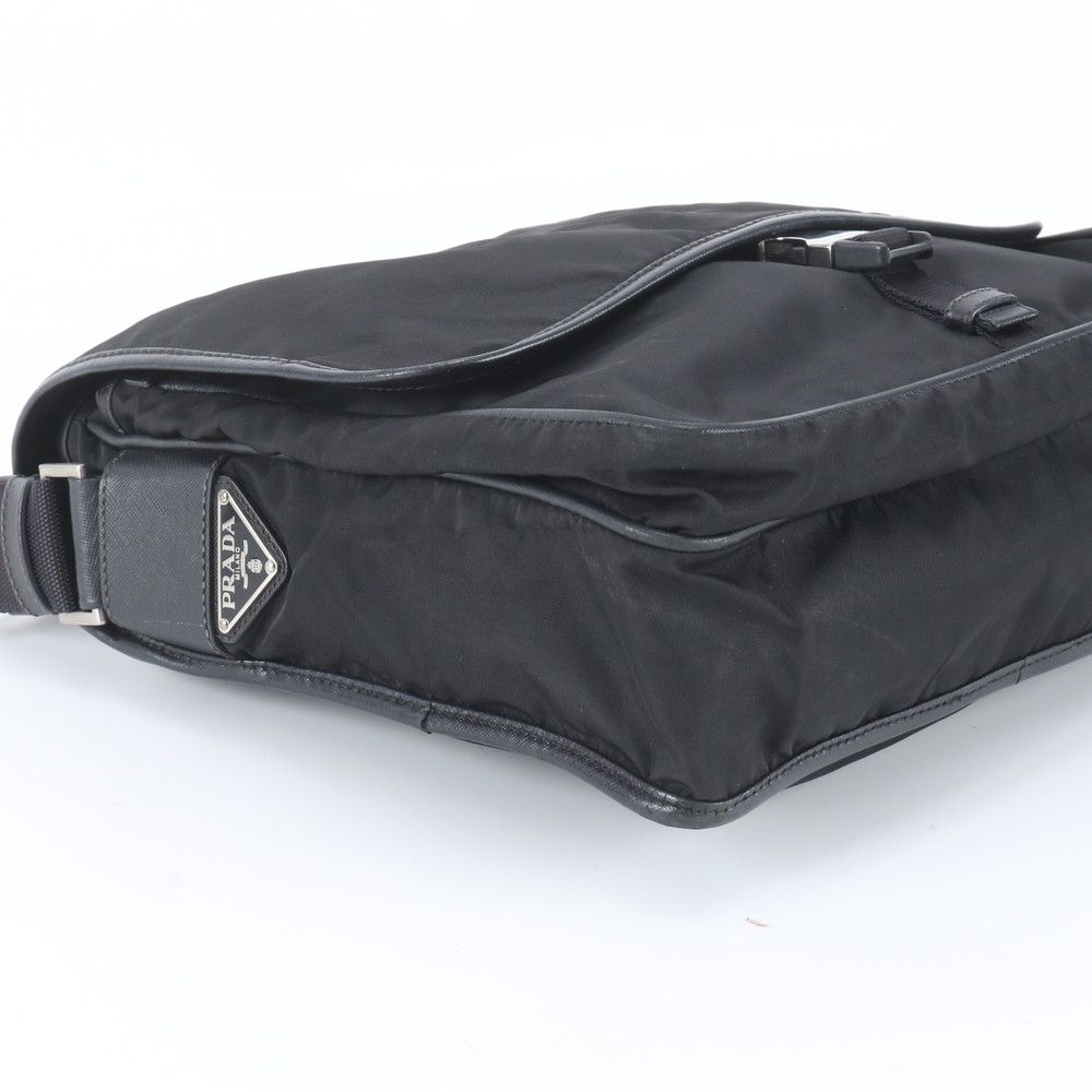 Prada Okayama Tenmaya Tessuto Nylon Leather Shoulder Bag Crossbody — view 5