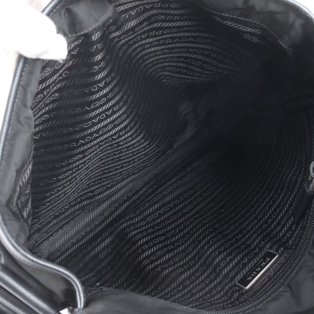 Prada Okayama Tenmaya Tessuto Nylon Leather Shoulder Bag Crossbody — view 7