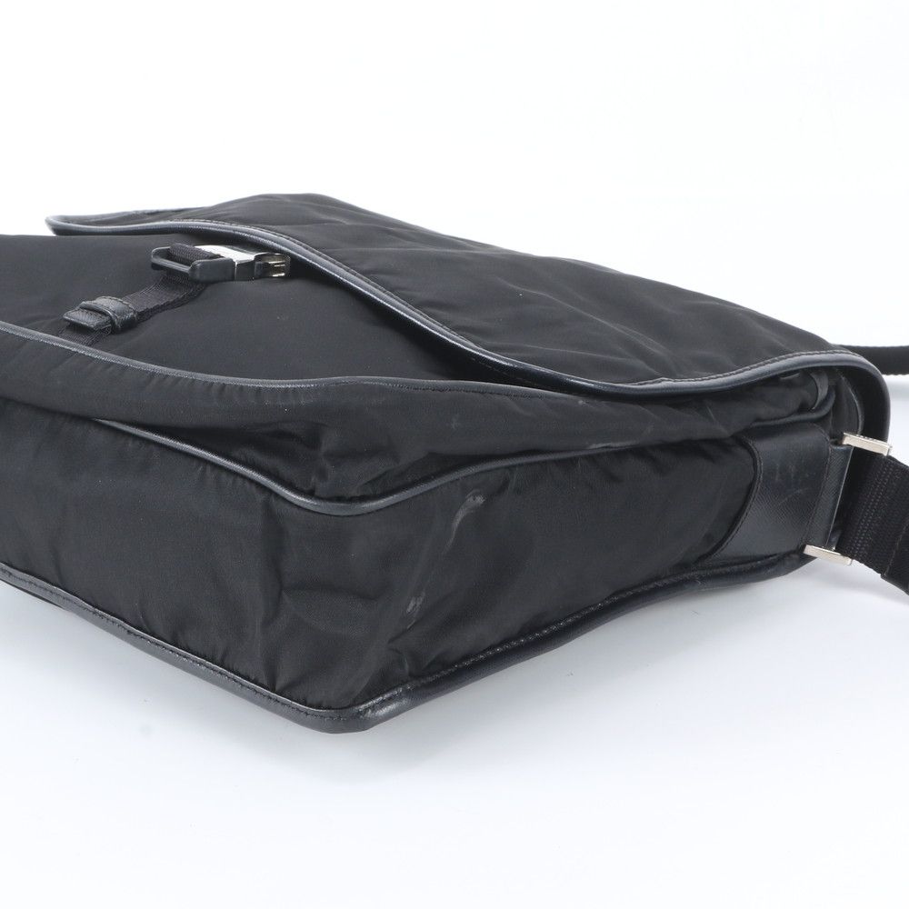 Prada Okayama Tenmaya Tessuto Nylon Leather Shoulder Bag Crossbody — view 4