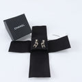 Chanel S CC Logo Star 5 Earrings Gold Rhinestone