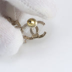 Chanel S CC Logo Star 5 Earrings Gold Rhinestone — view 6