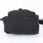 Prada Tessuto Nylon Triangle Logo Leather Shoulder Bag Crossbody Messenger — view 6