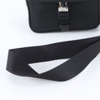 Prada Tessuto Nylon Triangle Logo Leather Shoulder Bag Crossbody Messenger — view 2