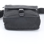 Prada Tessuto Nylon Triangle Logo Leather Shoulder Bag Crossbody Messenger — view 6