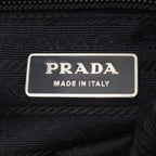 Prada Tessuto Nylon Triangle Logo Leather Shoulder Bag Crossbody Messenger — view 8
