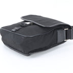 Prada Tessuto Nylon Triangle Logo Leather Shoulder Bag Crossbody Messenger — view 4