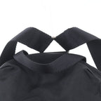 Prada Tessuto Nylon Triangle Logo Leather Backpack Black — view 2