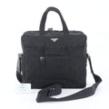 Prada Tessuto Nylon Leather 2-Way Business Bag Crossbody Shoulder