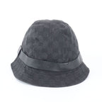 Gucci Tagged GG Canvas Bucket Hat Bakeha XL Hat Leather Black — view 4