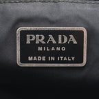 Prada Tessuto Nylon Plastic Handle Handbag Tote Black — view 9