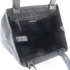 Prada Tessuto Nylon Plastic Handle Handbag Tote Black — view 7