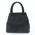 Prada Tessuto Nylon Plastic Handle Handbag Tote Black