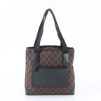 Gucci GG Canvas 019 Leather Tote Shoulder Business Brown