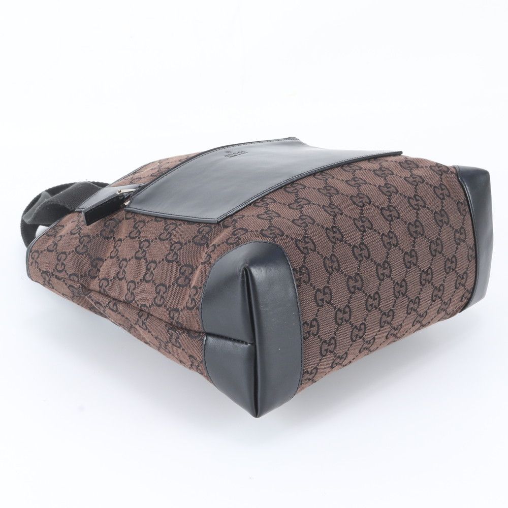 Gucci GG Canvas 019 Leather Tote Shoulder Business Brown — view 5