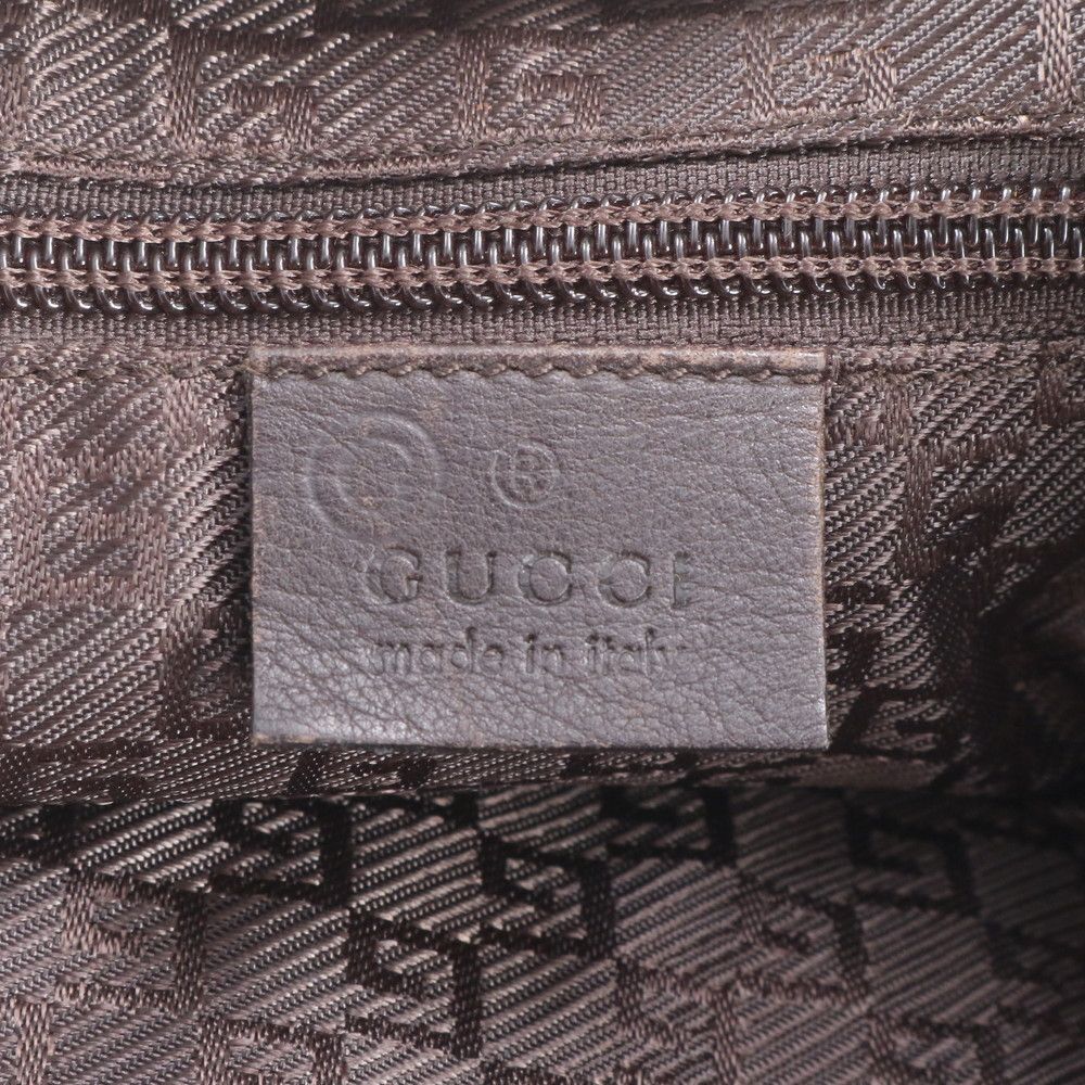 Gucci Leather Canvas Tote Shoulder Business Document — view 8
