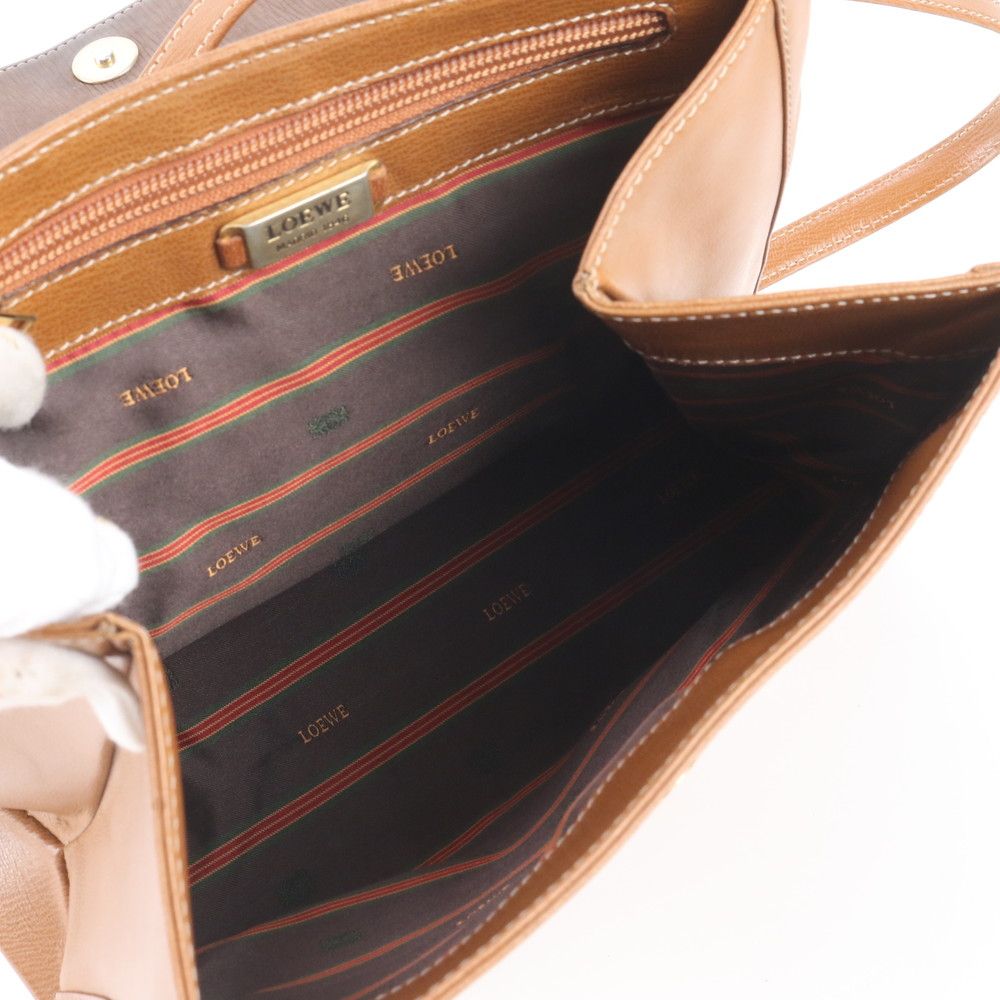Loewe Vintage Velazquez Leather 2-Way Handbag Crossbody Shoulder Brown — view 8