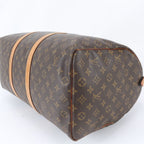 Louis Vuitton Monogram Keepall 50 Leather Boston Bag Tote Carry — view 6