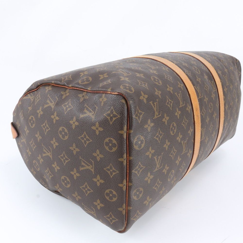 Louis Vuitton Monogram Keepall 50 Leather Boston Bag Tote Carry — view 4