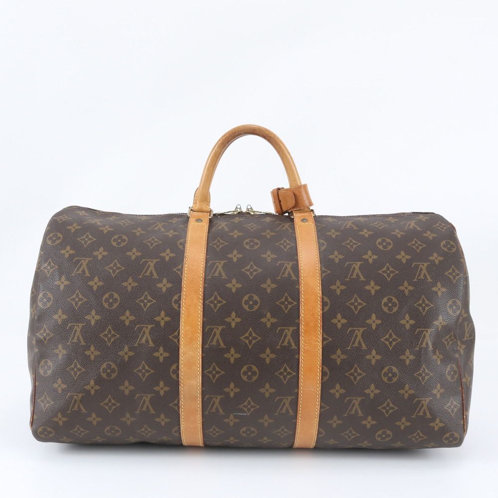 Louis Vuitton Monogram Keepall 50 Leather Boston Bag Tote Carry — view 3