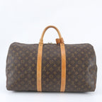 Louis Vuitton Monogram Keepall 50 Leather Boston Bag Tote Carry — view 3
