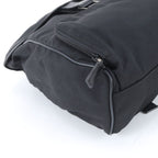 Gucci 019 Leather Nylon Backpack Shoulder Bag Black — view 6