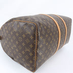 Louis Vuitton Monogram Keepall 55 Leather Boston Bag Tote Carry — view 4