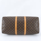 Louis Vuitton Monogram Keepall 55 Leather Boston Bag Tote Carry — view 5