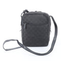 Gucci GG Canvas Leather Shoulder Bag Crossbody Messenger Black
