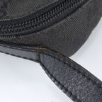 Gucci GG Canvas Leather Shoulder Bag Crossbody Messenger Black — view 8