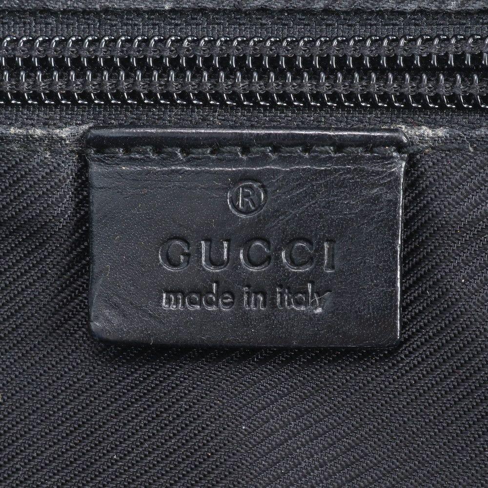 Gucci GG Canvas Leather Shoulder Bag Crossbody Messenger Black — view 9