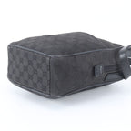 Gucci GG Canvas Leather Shoulder Bag Crossbody Messenger Black — view 4