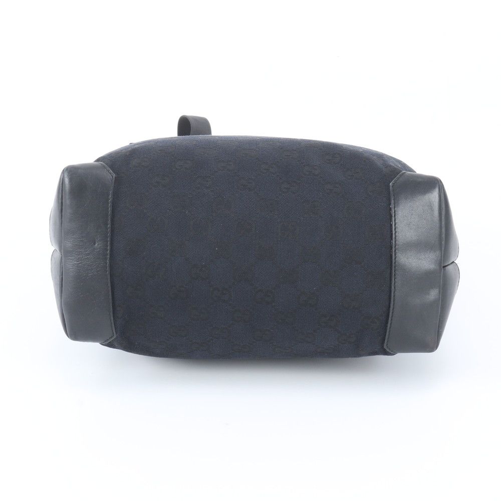 Gucci GG Canvas 019 Leather Tote Shoulder Black — view 6