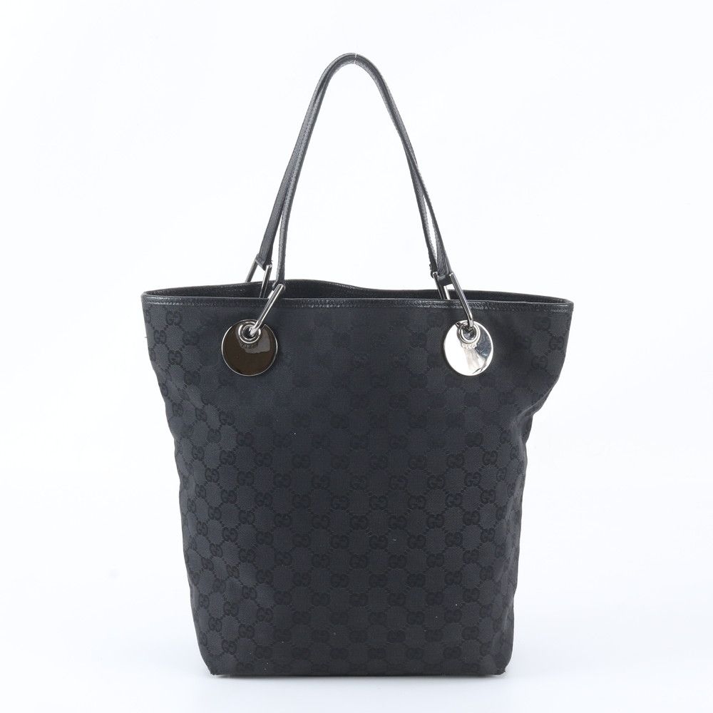 Gucci GG Canvas Eclipse Leather Tote Shoulder Black — view 3
