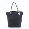 Gucci GG Canvas Eclipse Leather Tote Shoulder Black