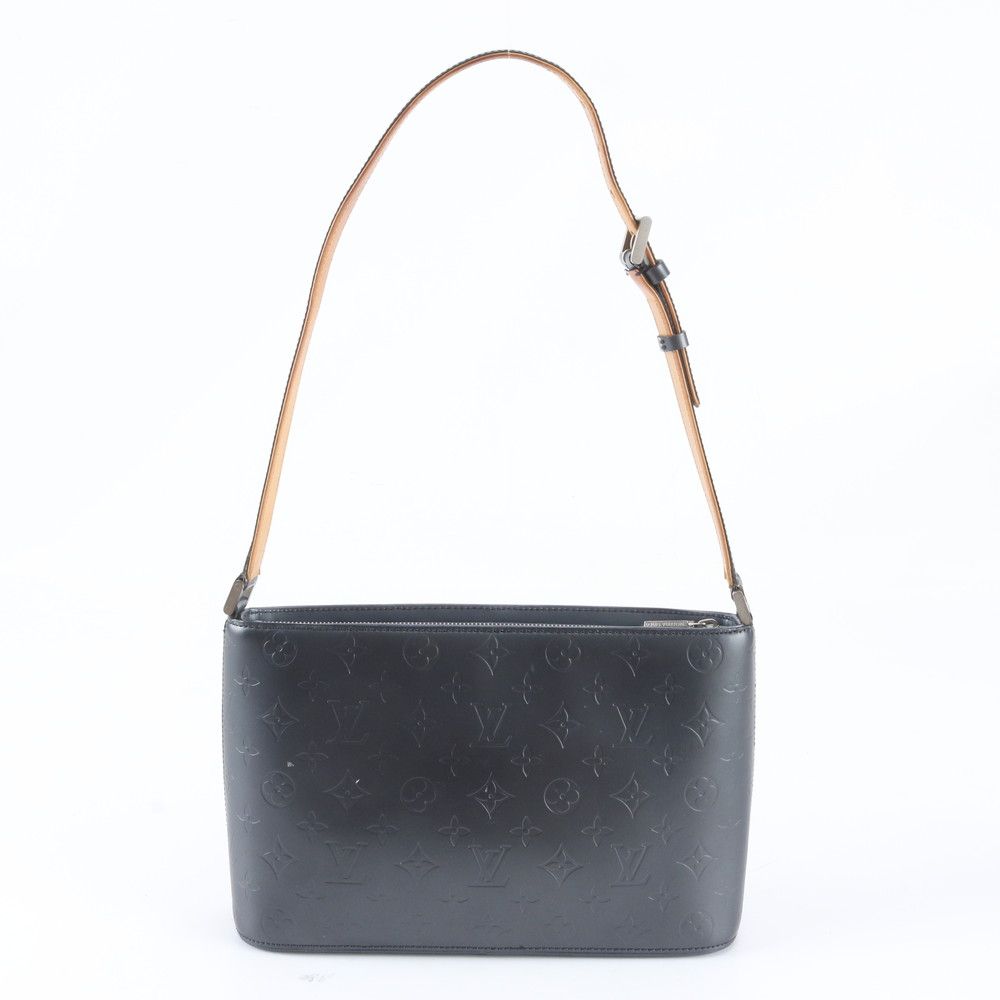 Louis Vuitton Monogram Matte Alston Blue Leather Shoulder Bag — view 3