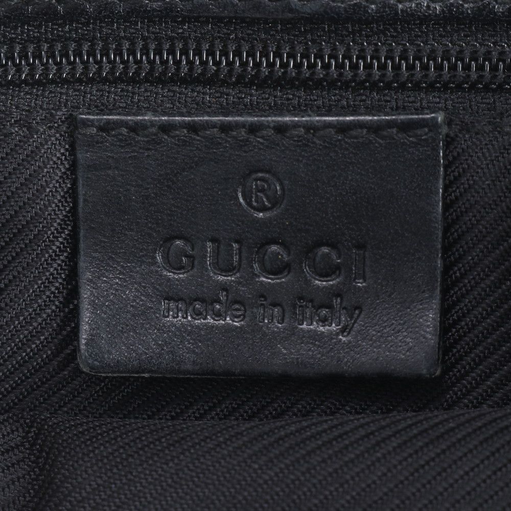 Gucci GG Canvas Leather 2-Way Belt Bag Crossbody Waist Pouch Shoulder Black — view 8
