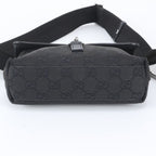 Gucci GG Canvas Leather 2-Way Belt Bag Crossbody Waist Pouch Shoulder Black — view 6
