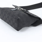 Gucci GG Canvas Leather 2-Way Belt Bag Crossbody Waist Pouch Shoulder Black — view 4