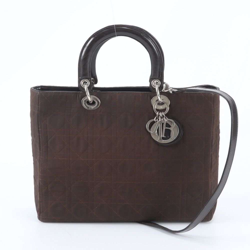 Dior Cannage Lady 2-Way Shoulder Bag Crossbody Hand Leather