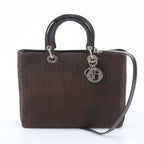 Dior Cannage Lady 2-Way Shoulder Bag Crossbody Hand Leather